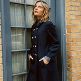 VINTAGE NAVY COLLARED COAT