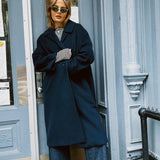 VINTAGE NAVY 100% CASHMERE COAT