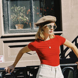 BORDEAUX RED T-SHIRT