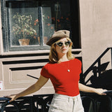 BORDEAUX RED T-SHIRT