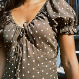 LESLIE POLKA DOT MIDI DRESS