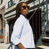 THE GREAT. CROPPED OXFORD SHIRT
