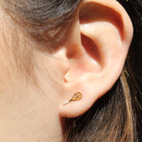 TENNIS RACKET STUD EARRINGS