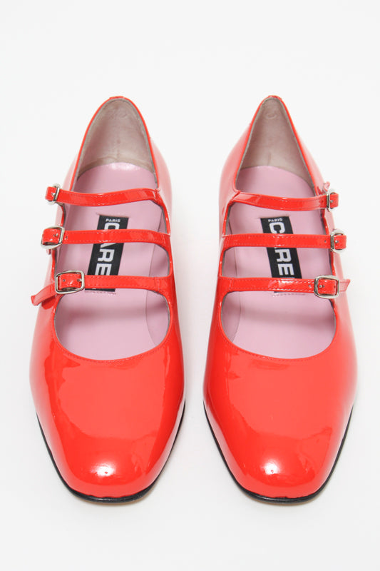 KINA Red patent leather Mary Janes pumps