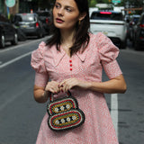 VINTAGE RED FLORAL MINI DRESS