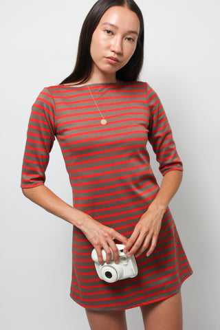 CLOAK & DAGGER SHORT SLEEVE BARDOT MINI DRESS