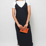 CLOAK & DAGGER BIAS SLIP MIDI DRESS