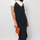 CLOAK & DAGGER BIAS SLIP MIDI DRESS