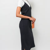 CLOAK & DAGGER BIAS SLIP MIDI DRESS