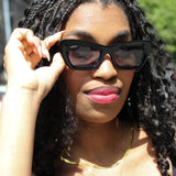 SELINA CHUNKY SUNGLASSES, BLACK