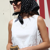 ROLLAS CAMILLE EMBROIDERED TOP