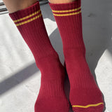 LE BON SHOPPE BOYFRIEND SOCK - CARDINAL