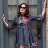 VINTAGE RICK RACK BABYDOLL MINI DRESS