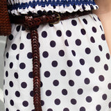 VINTAGE POLKA DOT SMOCKED MAXI DRESS
