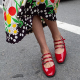 VINTAGE POLKA DOT SMOCKED MAXI DRESS