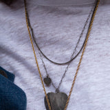 VINTAGE OXIDIZED STERLING SILVER NECKLACE