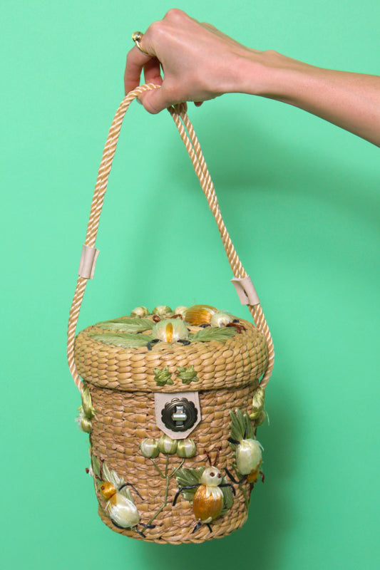 VINTAGE BUMBLE BEE BASKET BAG Cloak and Dagger NYC