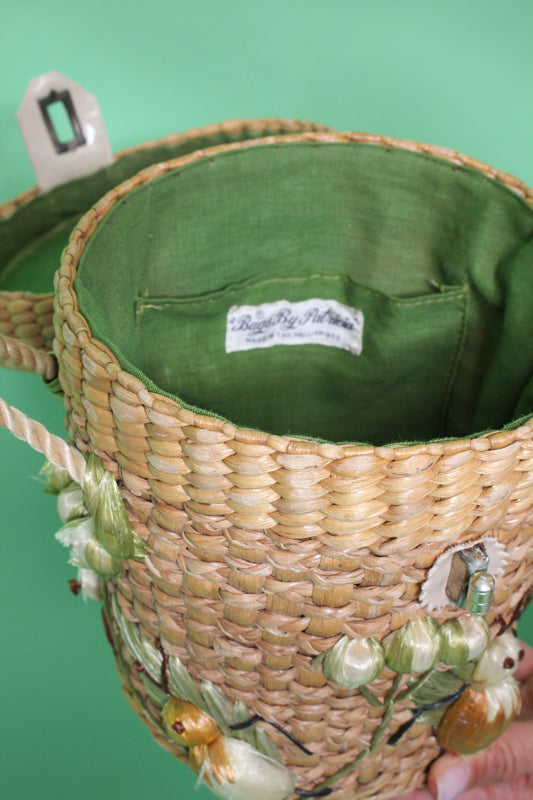 VINTAGE BUMBLE BEE BASKET BAG Cloak and Dagger NYC