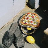 EITHER/OR BLACK WOVEN SANDAL