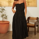 CIAO LUCIA PETRA EMBROIDERED SILK DRESS