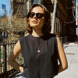 RIZZO CREWNECK CUTTOFF CROP TEE