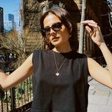 RIZZO CREWNECK CUTTOFF CROP TEE