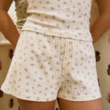 FORGET ME NOT KNIT POINTELLE SHORTS