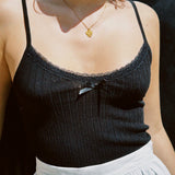 AURORA DAINTY POINTELLE TANK TOP