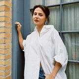 BROOKE OVERSIZED SHORT SLEEVE BUTTON UP