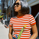 MARIA STANLEY JONES RIBBED TEE