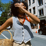 TESS KNIT STRIPE VEST