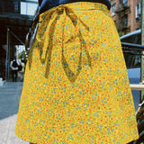 CLOAK & DAGGER VINTAGE DITSY YELLOW FLORAL BIRKIN SKIRT
