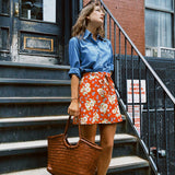 CLOAK & DAGGER VINTAGE CHARLOTTE FLORAL BIRKIN SKIRT