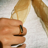 VINTAGE CHIFFON SCARF MUSTARD