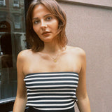 FARRAH KNIT STRIPE TUBE TOP