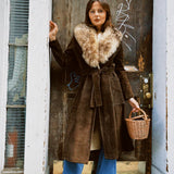 VINTAGE PENNY LANE SUEDE & SHEARLING COAT