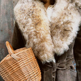 VINTAGE PENNY LANE SUEDE & SHEARLING COAT