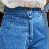 VINTAGE 70s SIDE BUCKLE FLARE JEAN