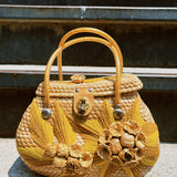 VINTAGE YELLOW PICNIC PURSE