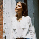 VINTAGE EDWARDIAN SQUARE NECK BLOUSE