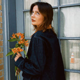 THE GREAT. DENIM SWINGY JACKET
