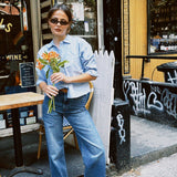 THE GREAT. CROPPED OXFORD SHIRT