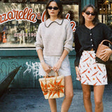 THE GREAT. CROCHET COLLAR SWEATER