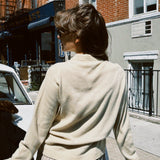 VINTAGE 50'S CREAM DAISY CASHMERE CARDIGAN
