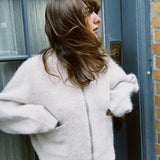 LE BON SHOPPE ALPACA ZIP FRONT JACKET