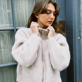 LE BON SHOPPE ALPACA ZIP FRONT JACKET