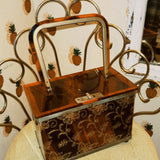 VINTAGE FLOWER & BUTTERFLY BOX PURSE