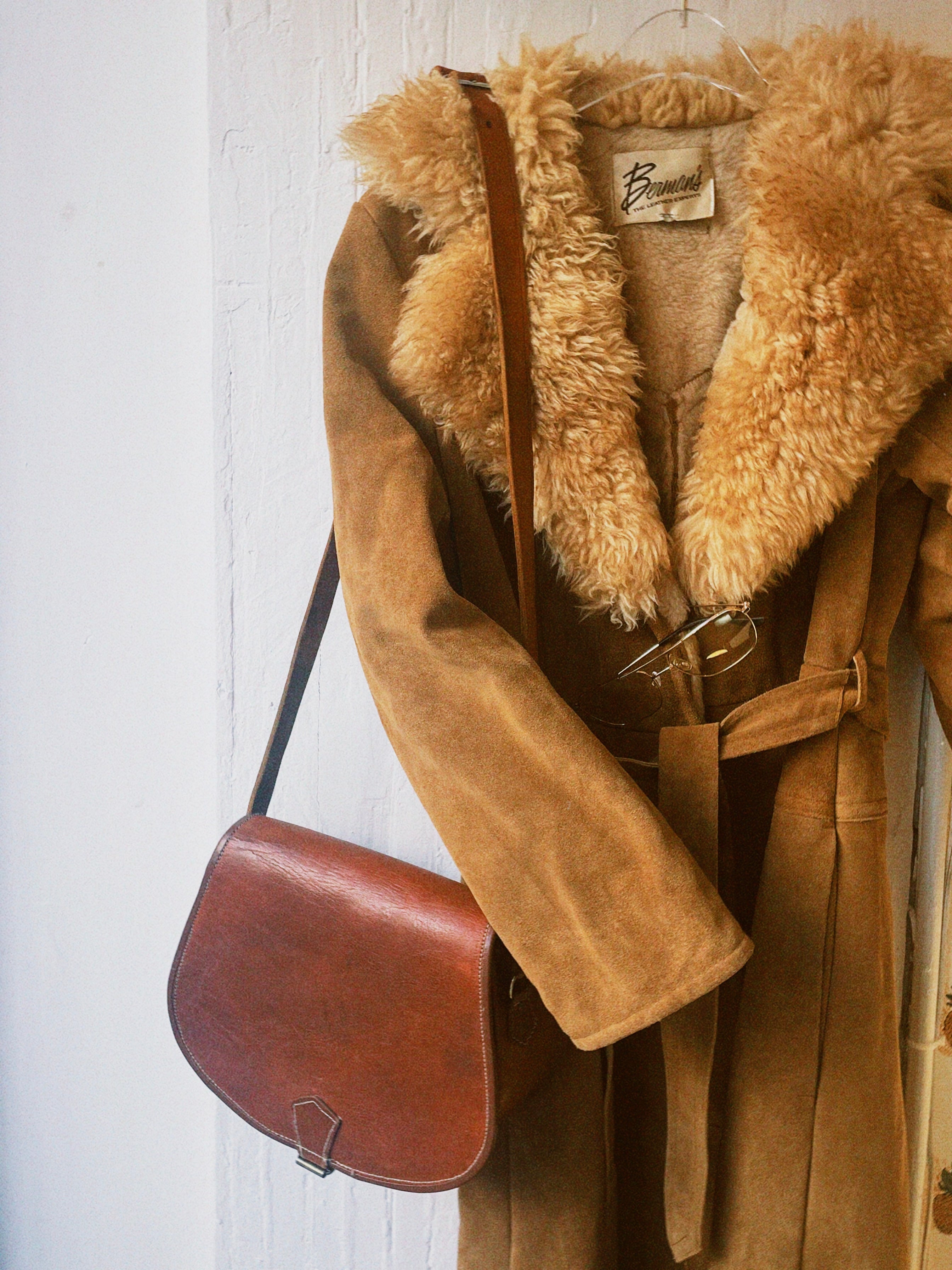 VINTAGE PENNY LANE SUEDE + SHEARLING COAT - Cloak and Dagger NYC