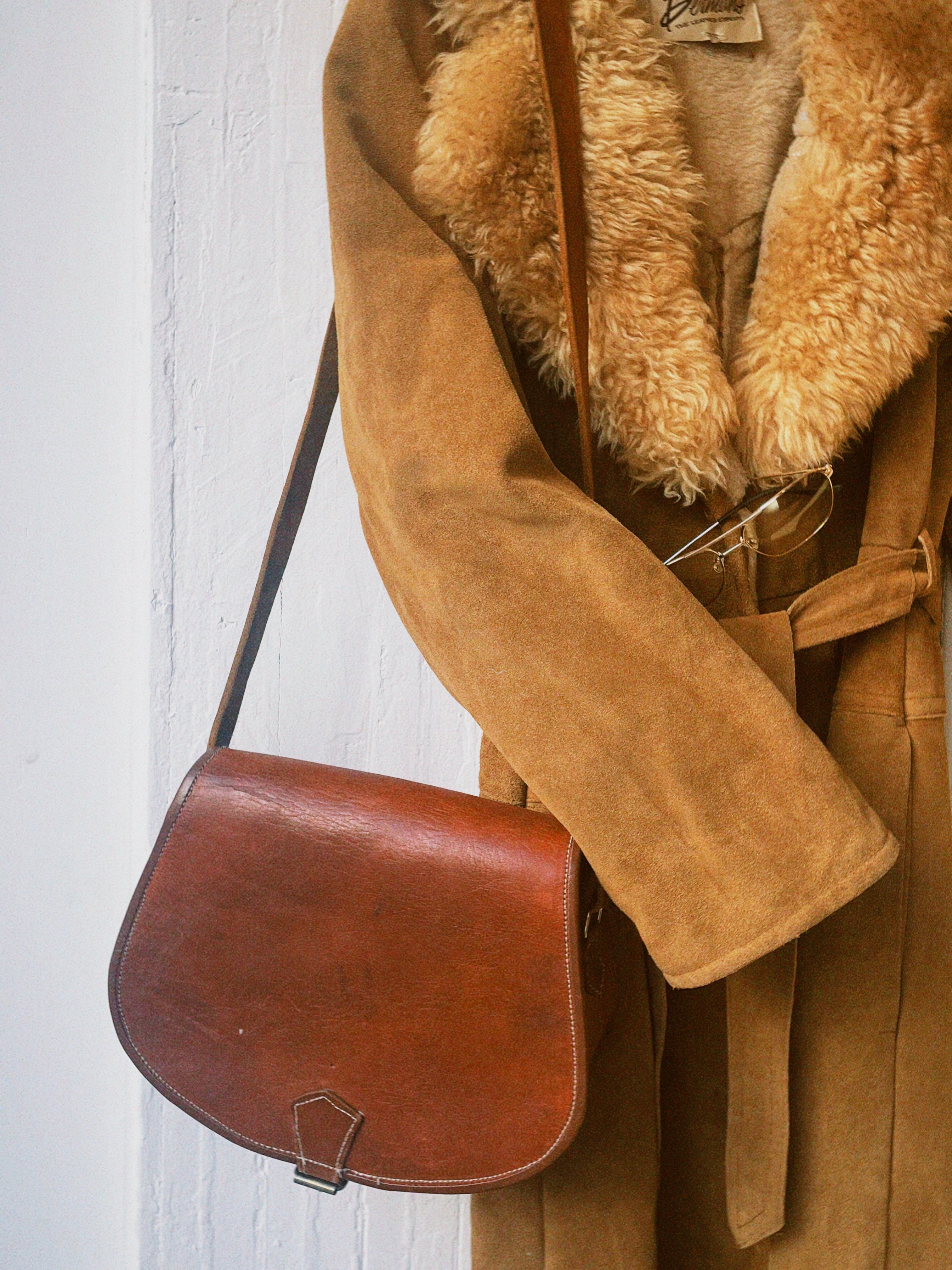 VINTAGE PENNY LANE SUEDE + SHEARLING COAT - Cloak and Dagger NYC