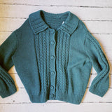 VINTAGE SEA GREEN KNIT CARDIGAN